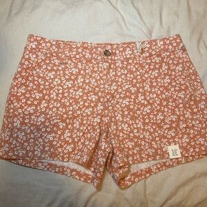 a.n.a Women's Floral Shorts - orange and White